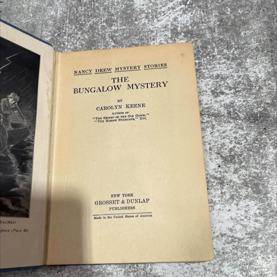 the bungalow mystery book, by carolyn keene, 1930 Hardcover image 2