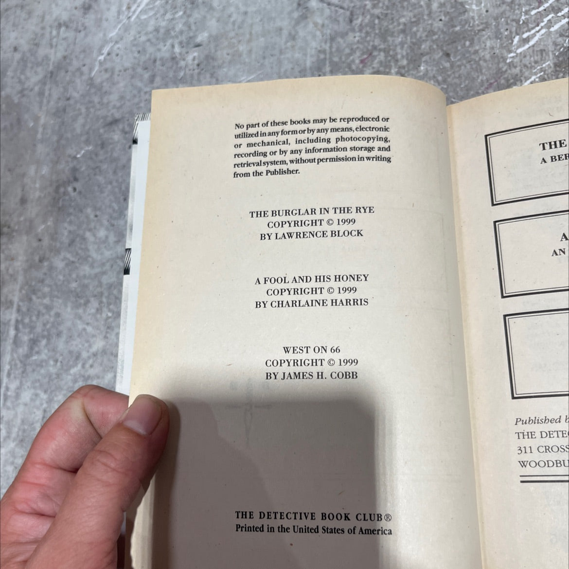 the burglar in the rye book, by lawrence block, 1999 Hardcover image 3