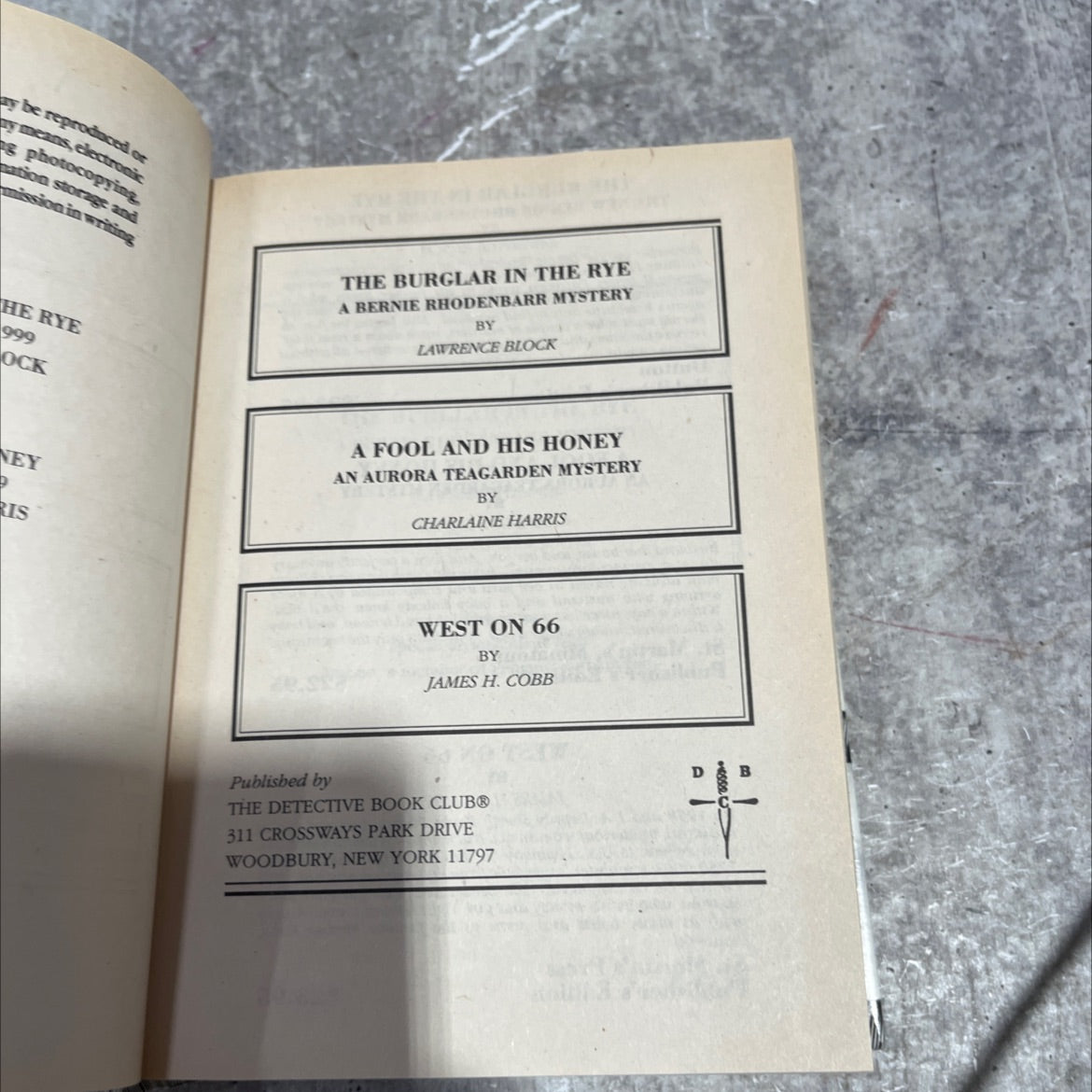 the burglar in the rye book, by lawrence block, 1999 Hardcover image 2