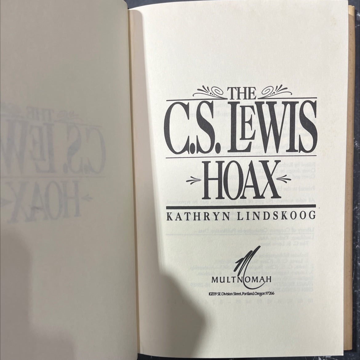 the c. s. lewis hoax book, by Kathryn Lindskoog, 1988 Hardcover image 2