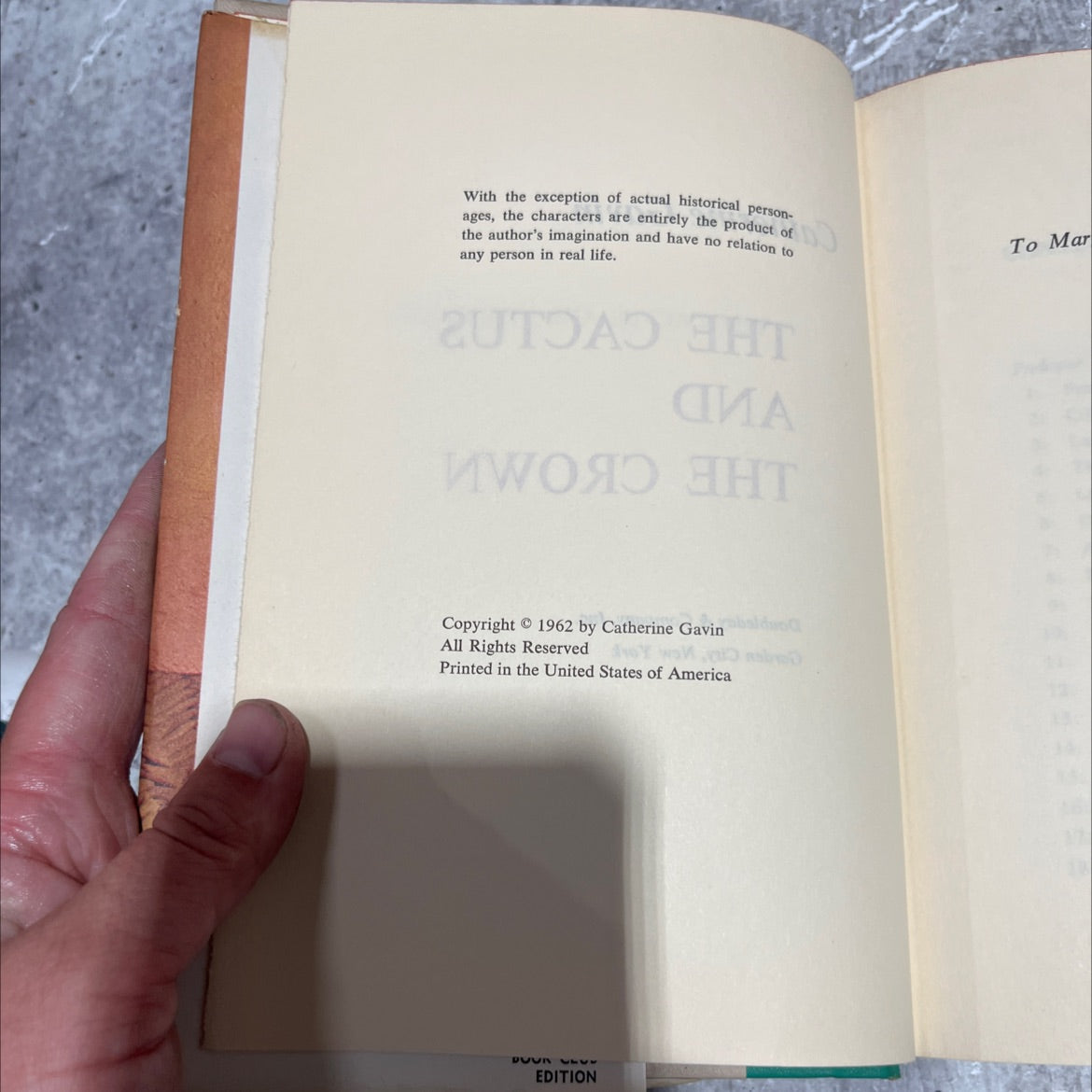 the cactus and the crown book, by catherine gavin, 1962 Hardcover image 3