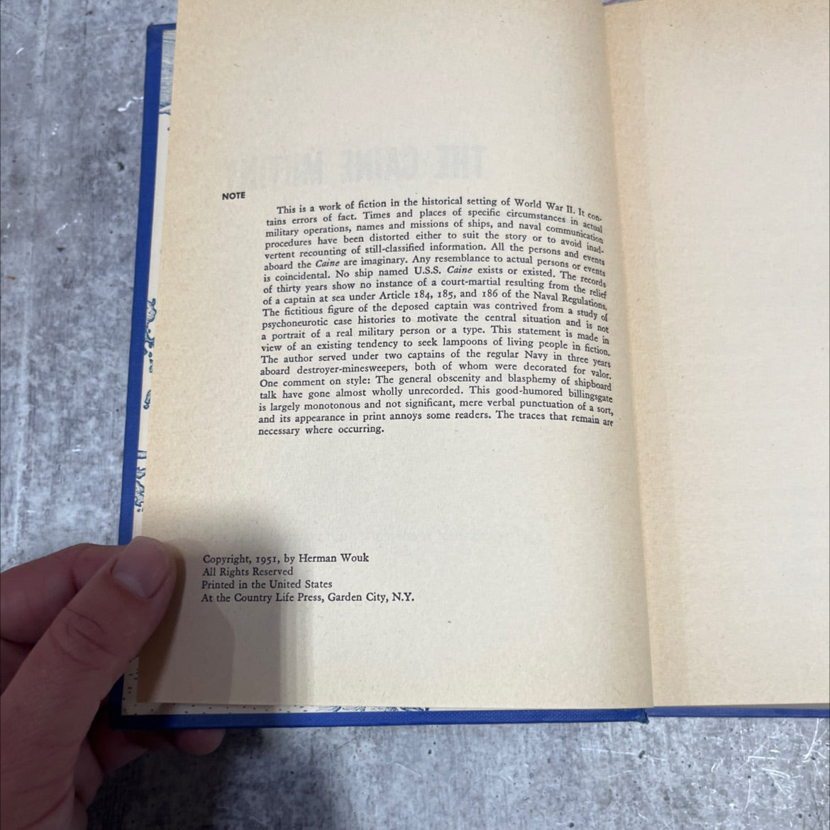 the caine mutiny a novel of world war ii book, by herman wouk, 1951 Hardcover image 3