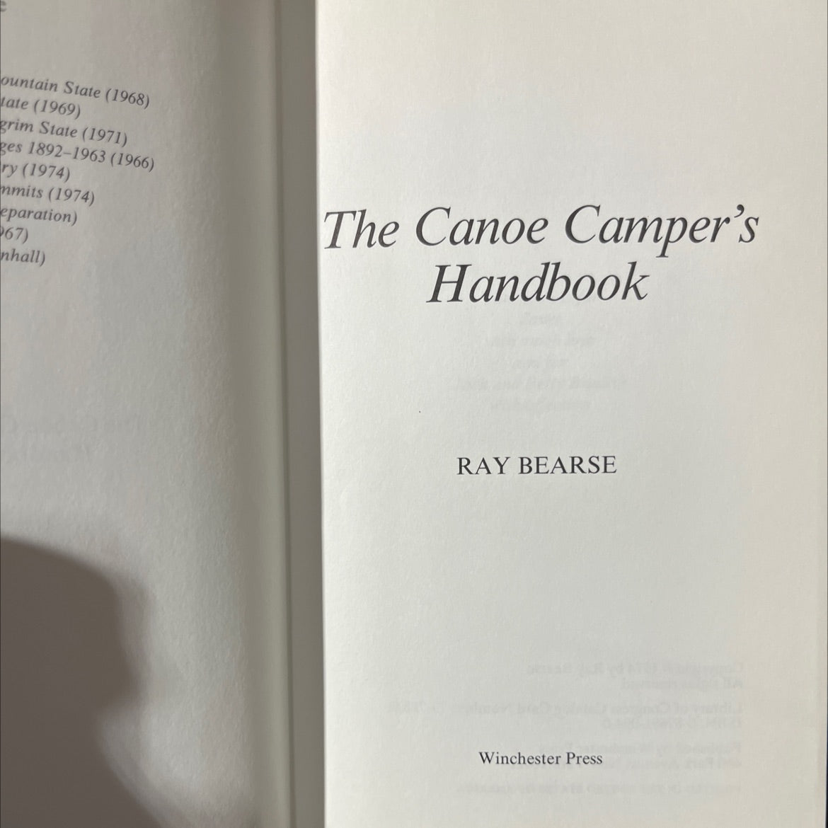 the canoe camper's handbook book, by ray bearse, 1974 Hardcover image 2