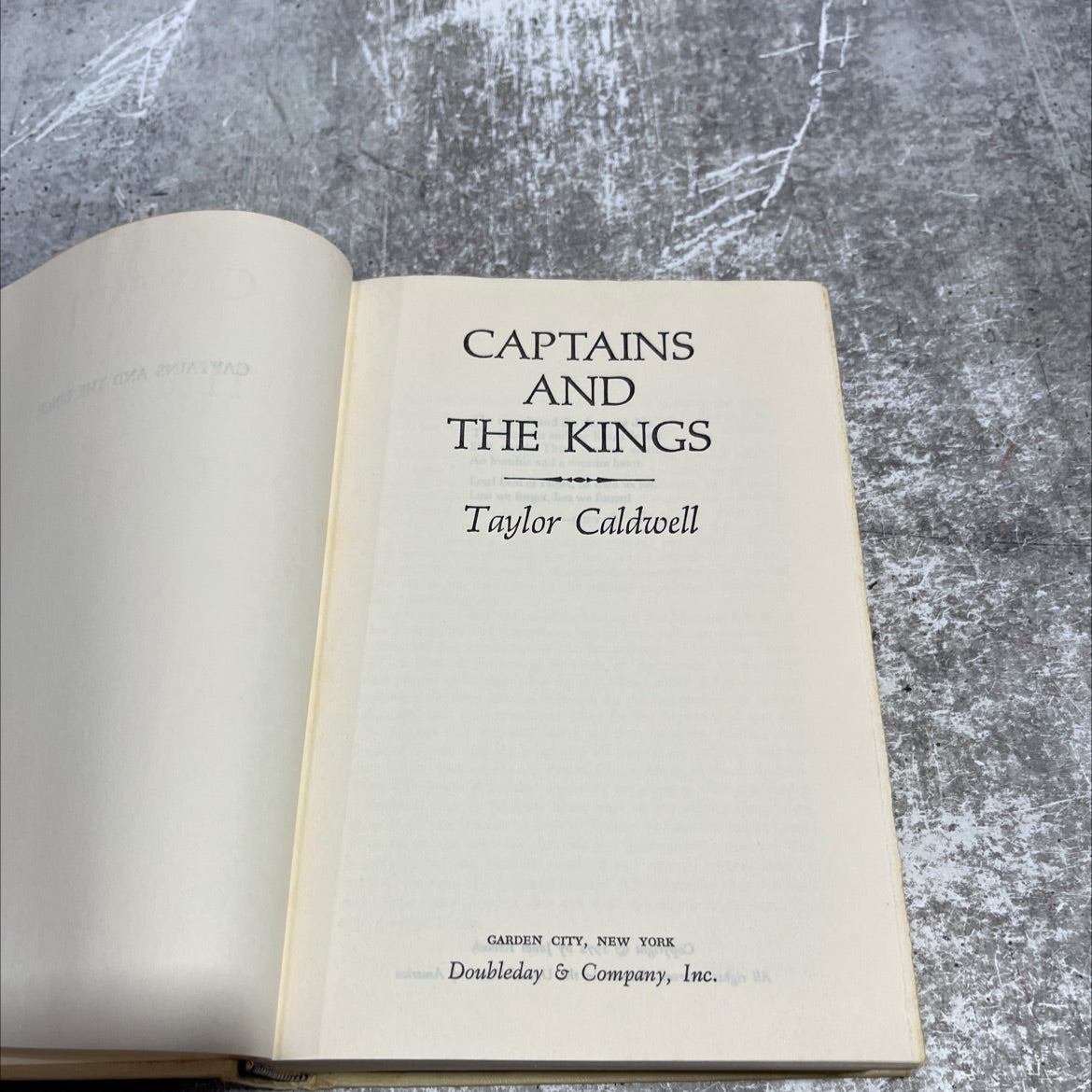 the captains and the kings book, by Taylor Caldwell, 1972 Hardcover image 2