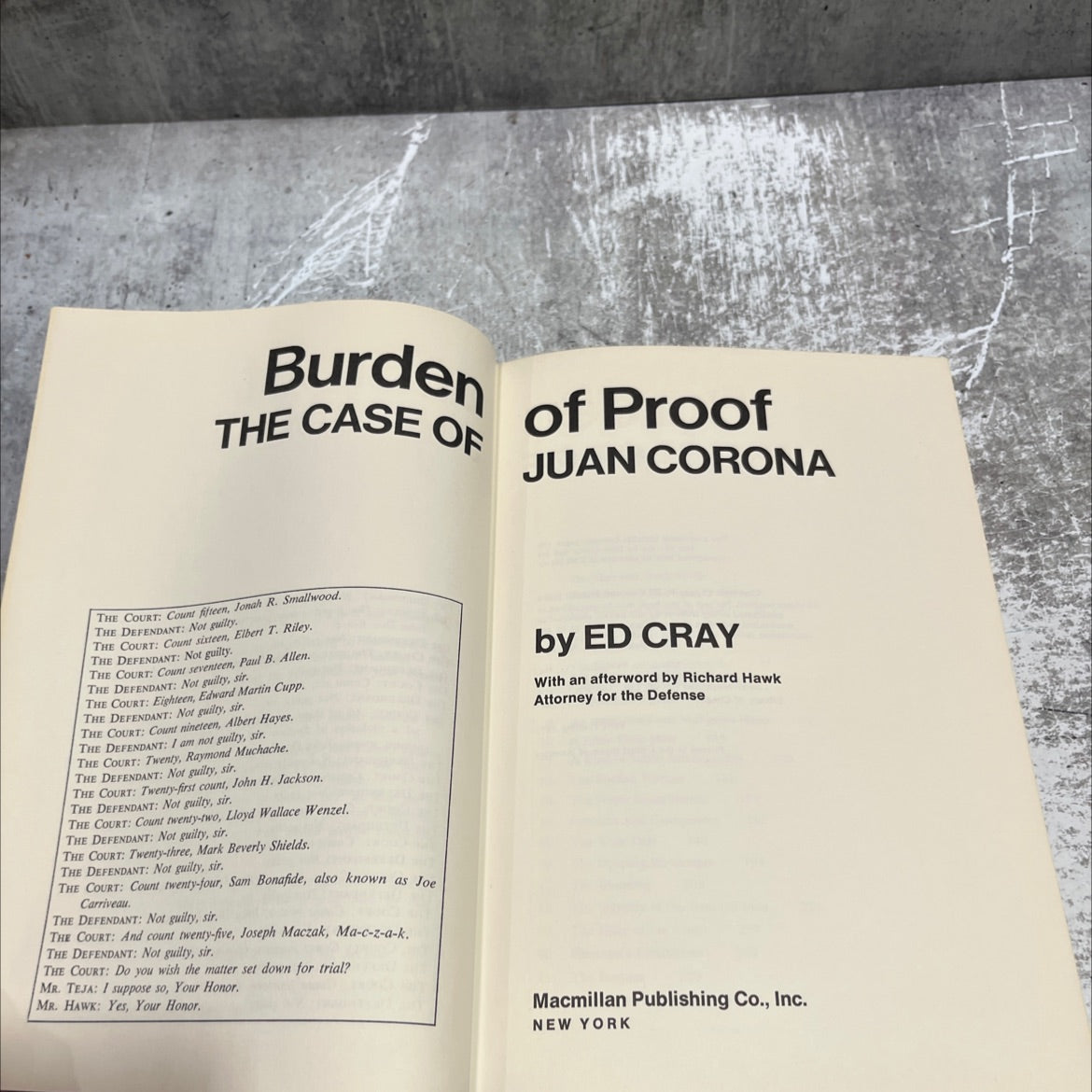 the case of juan corona book, by ed cray, 1973 Hardcover image 2