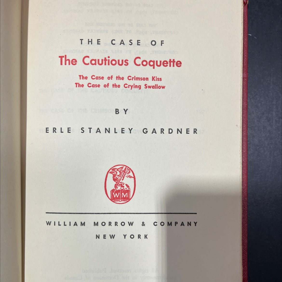 the case of the cautious coquette book, by erle stanley gardner, 1949 Hardcover image 2