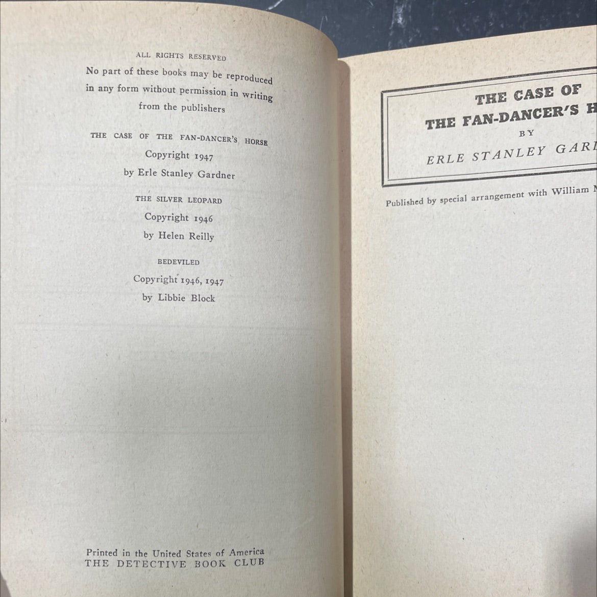 the case of the fan-dancer's horse book, by erle stanley gardner, 1947 Hardcover image 3