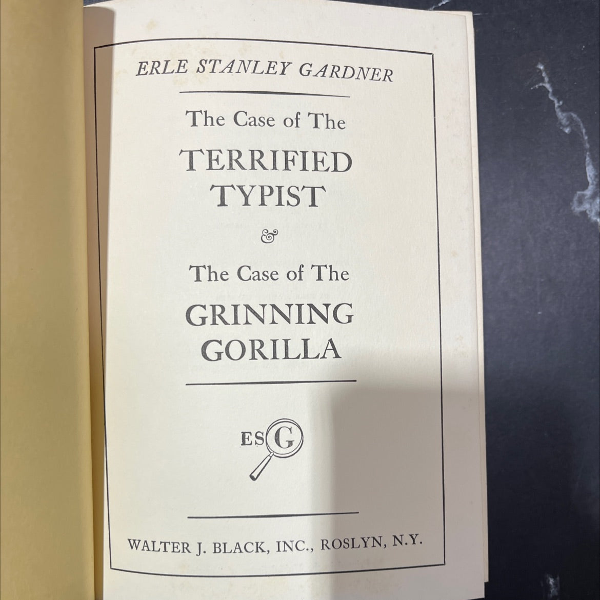 the case of the terrified typist & the case of the grinning gorilla book, by erle stanley gardner, 1956 Hardcover image 2