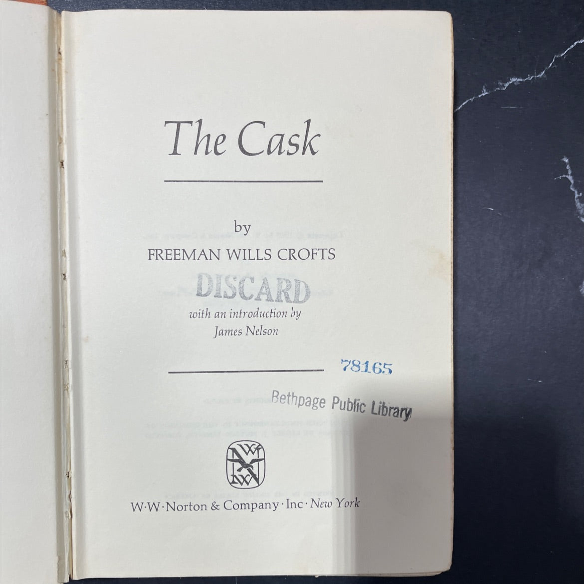 the cask book, by freeman wills crofts, 2018 Hardcover image 2
