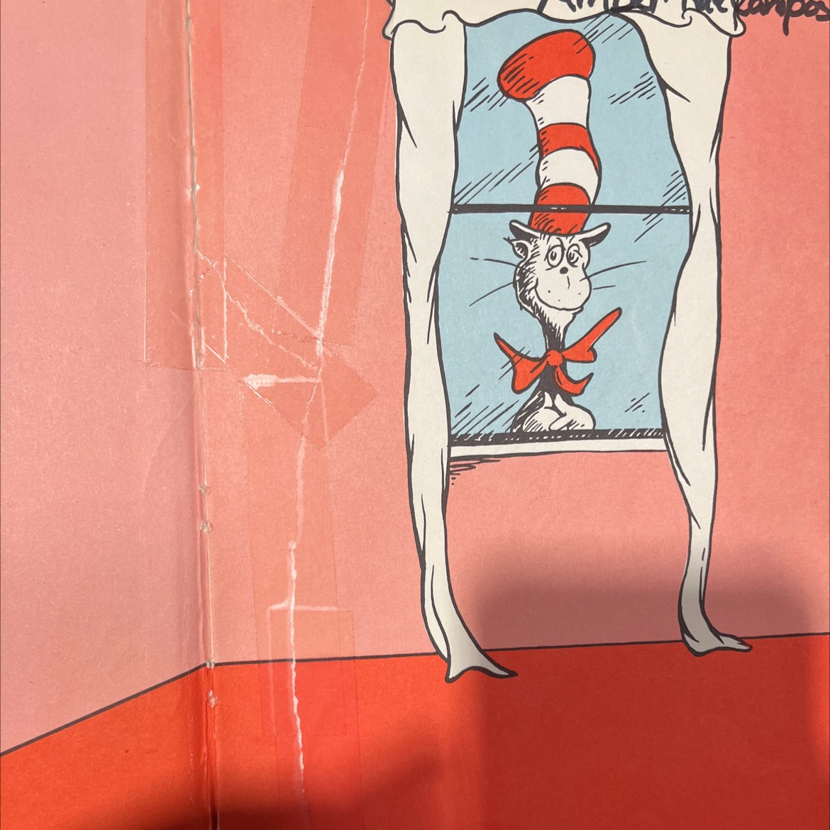the cat in the hat comes back! book, by dr. seuss, 1958 Hardcover, Heavily Used image 4