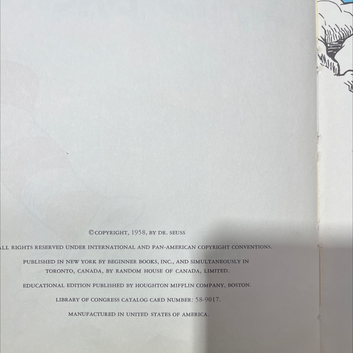 the cat in the hat comes back! book, by dr. seuss, 1958 Hardcover, Heavily Used image 3