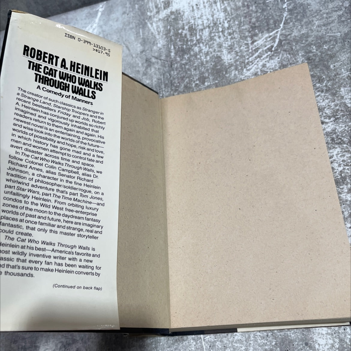 the cat who walks through walls book, by robert a. heinlein, 1985 Hardcover image 4