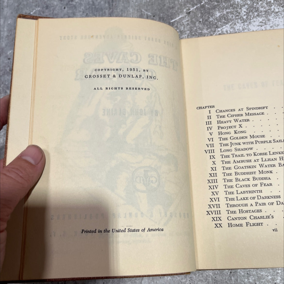 the caves of fear book, by john blaine, 1951 Hardcover image 3