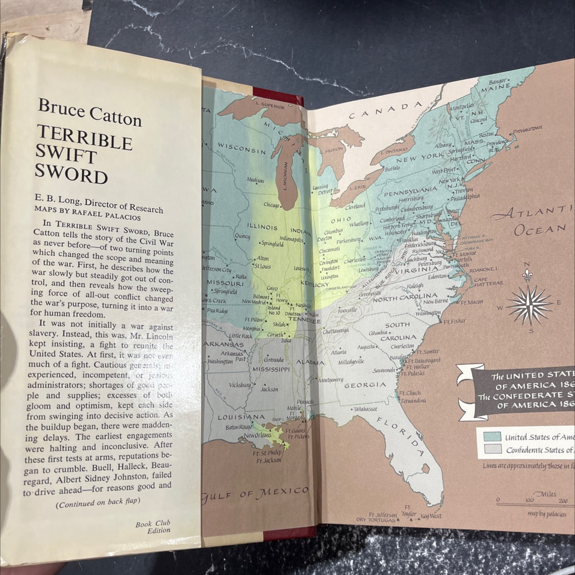 the centennial history of the civil war volume two terrible swift sword book, by Bruce Catton, 1963 Hardcover image 4