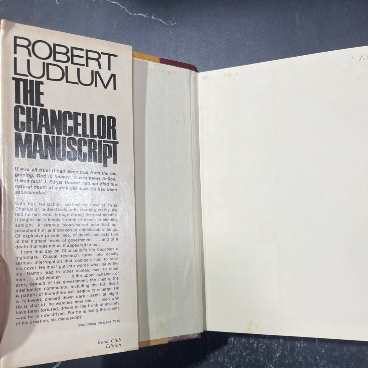 the chancellor manuscript book, by robert ludlum, 1977 Hardcover image 4
