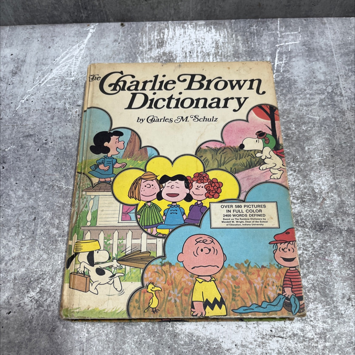 the charlie brown dictionary book, by garles m. schulz, 1973 Hardcover image 1