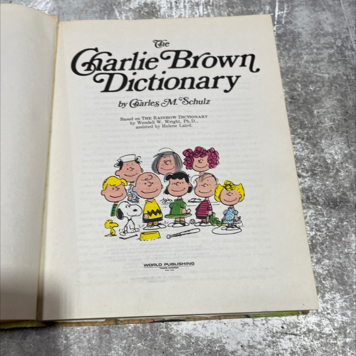 the charlie brown dictionary book, by garles m. schulz, 1973 Hardcover image 2