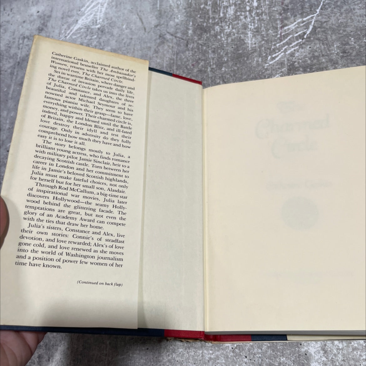 the charmed circle book, by Catherine Gaskin, 1988 Hardcover image 4