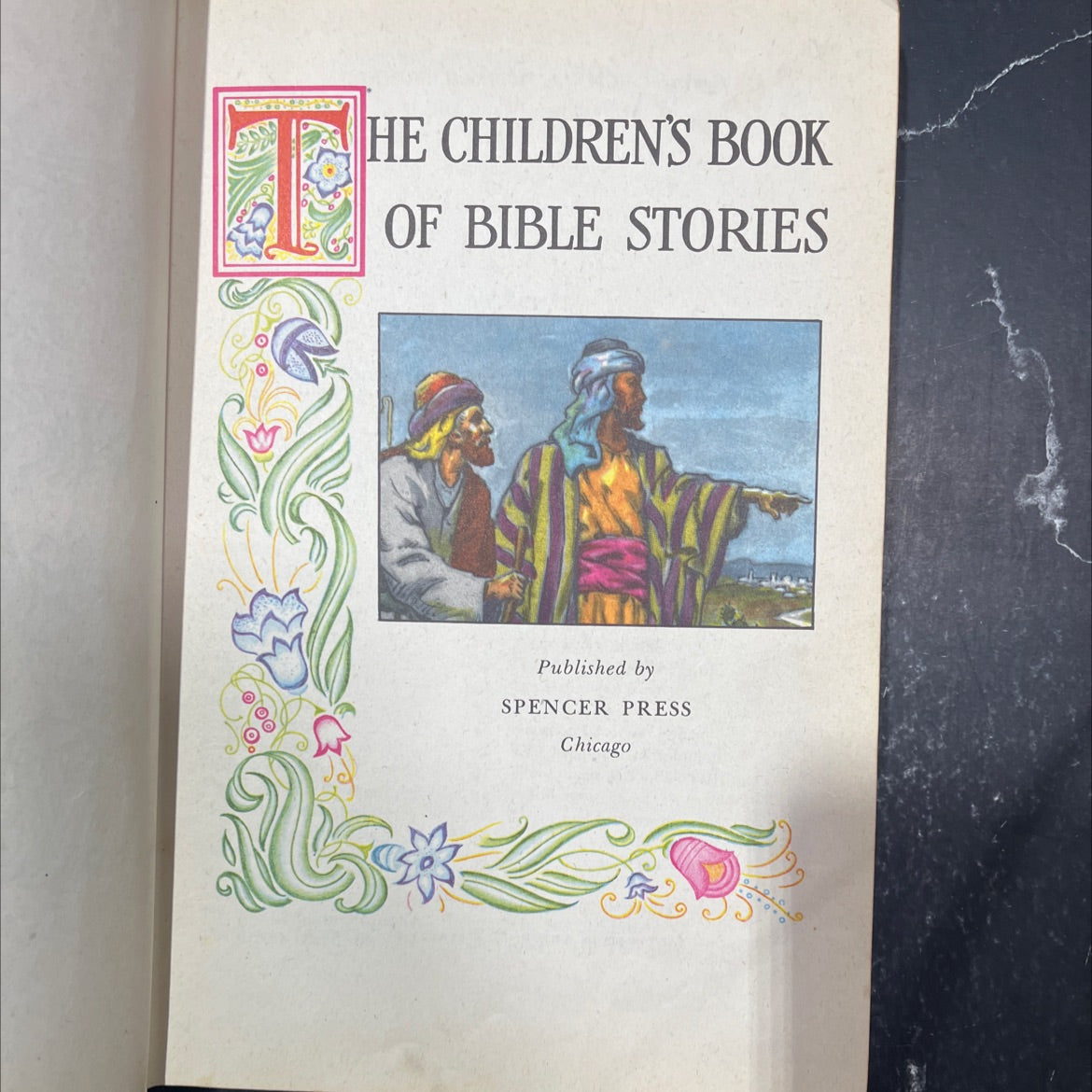 the children's book of bible stories book, by unknown, 1945 Hardcover image 2