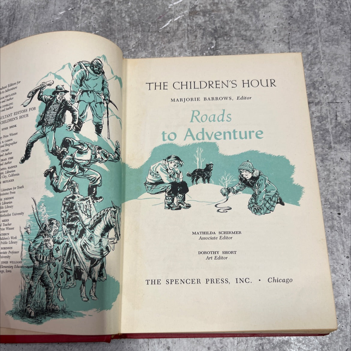 the children's hour book, by marjorie barrows, 1954 Hardcover image 2