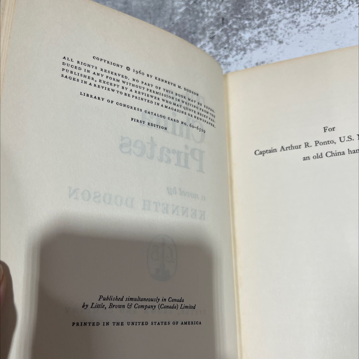 the china pirates book, by kenneth dodson, 1960 Hardcover image 3
