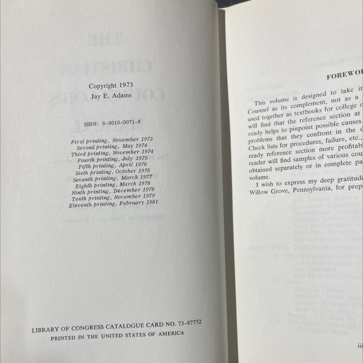 the christian counselor's manual book, by jay e. adams, 1981 Hardcover image 3