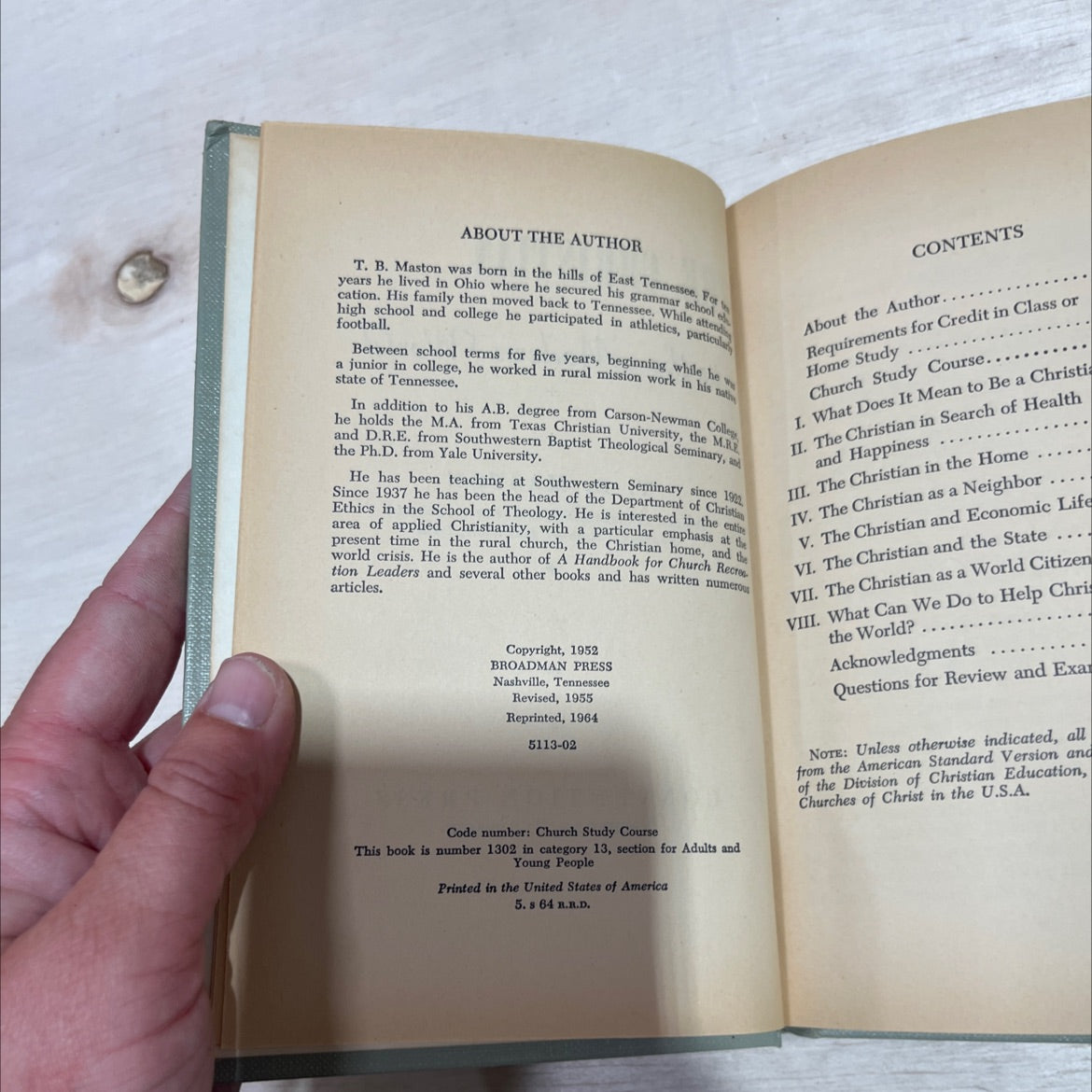 the christian in the modern world book, by T. B. Maston, 1955 Hardcover image 3