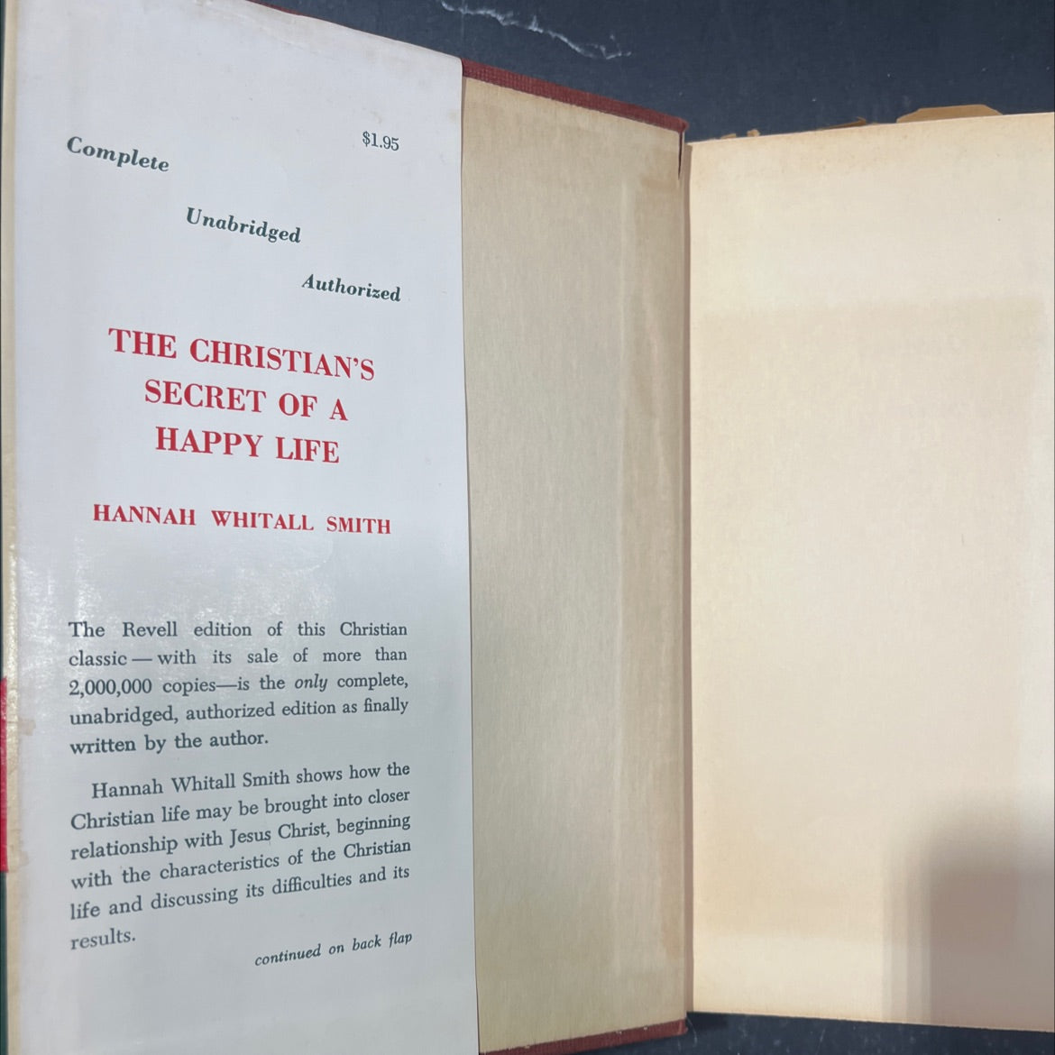 the christian's secret of a happy life book, by hannah whitall smith, 1952 Hardcover image 4