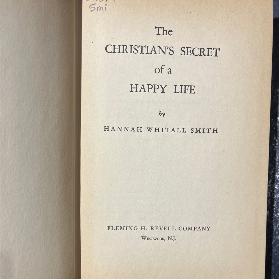 the christian's secret of a happy life book, by hannah whitall smith, 1952 Hardcover image 2