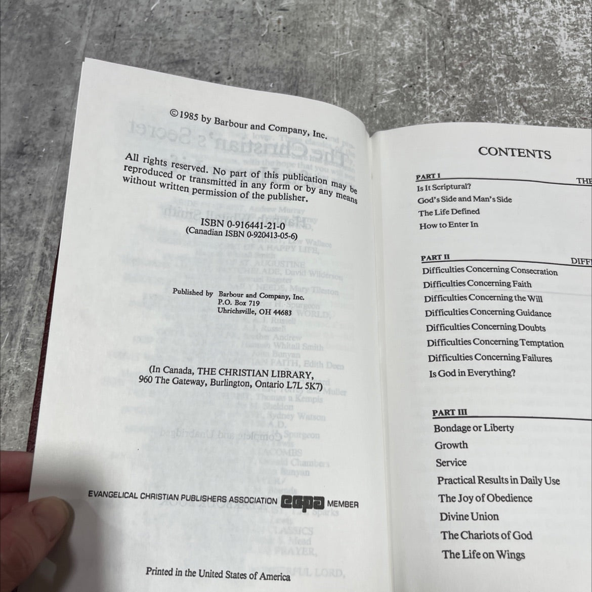 the christian's secret of a happy life book, by hannah whitall smith, 1985 Hardcover image 3