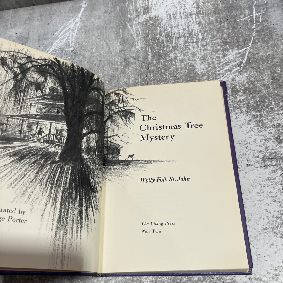 the christmas tree mystery book, by Wylly Folk St. John, 1969 Hardcover image 2
