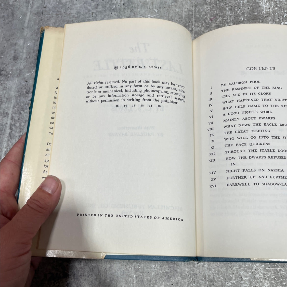 the chronicles of narnia: the last battle book, by c. s. lewis, 1956 Hardcover image 3
