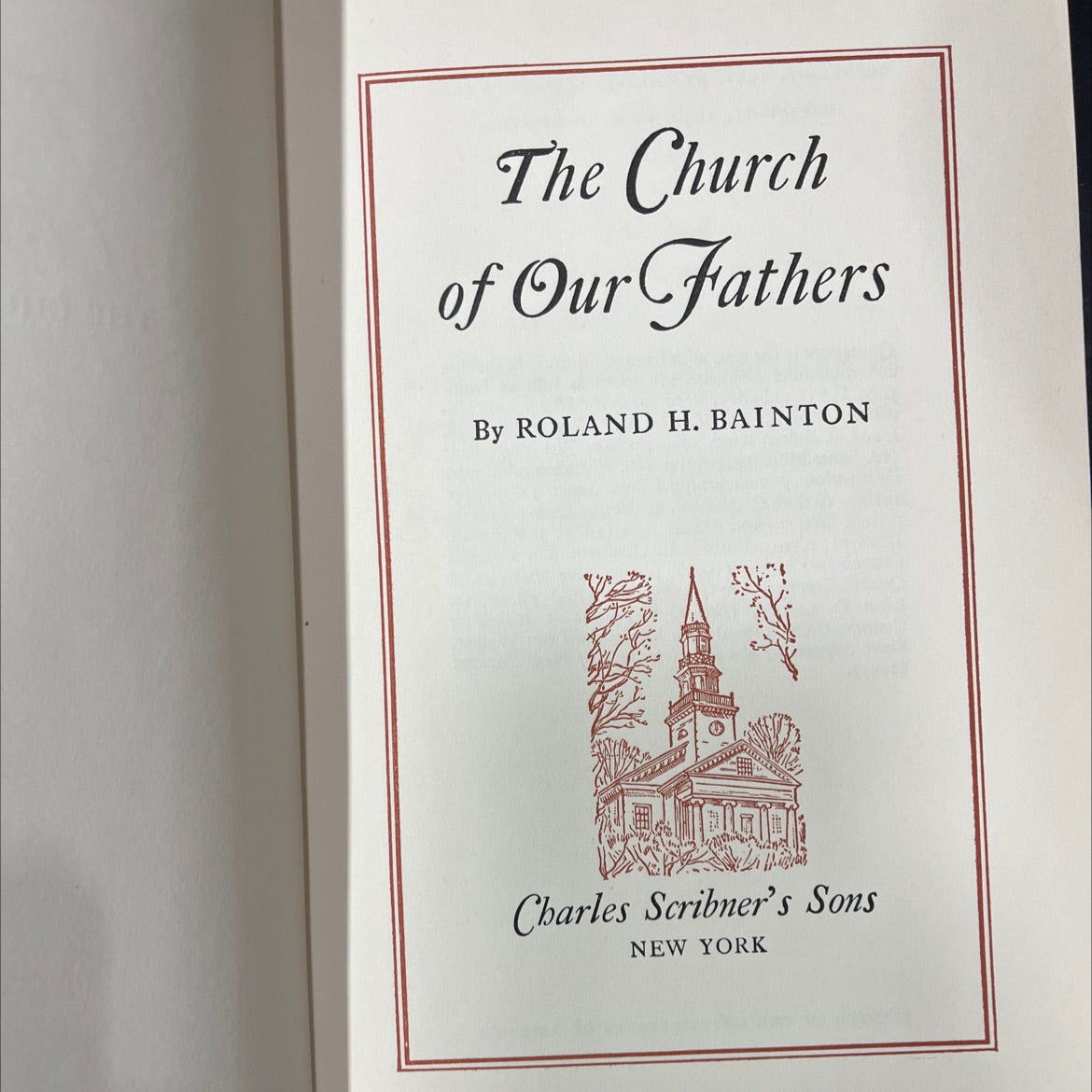 the church of our fathers book, by roland h. bainton, 1950 Hardcover image 2