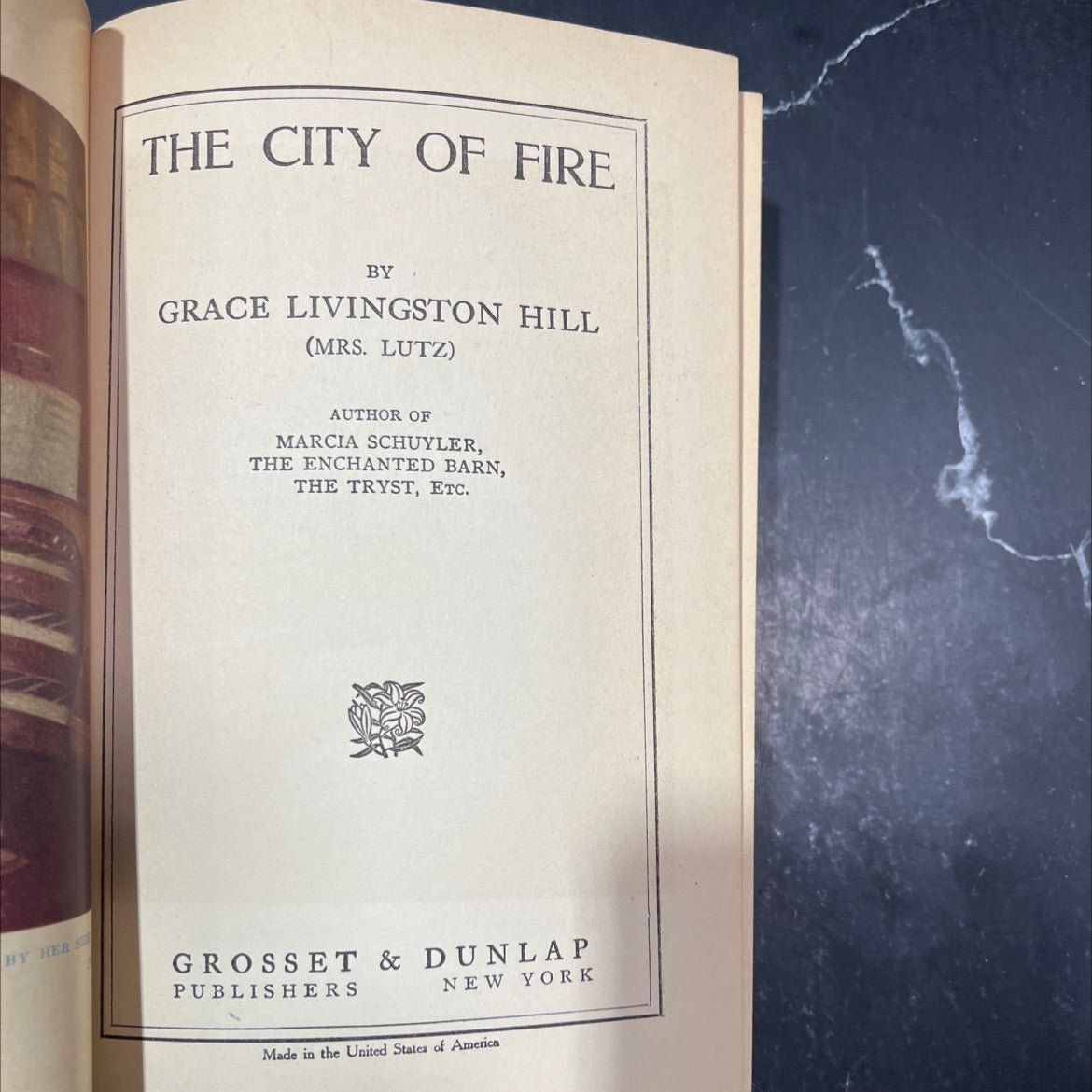 the city of fire book, by grace livingston hill, 1922 Hardcover image 2
