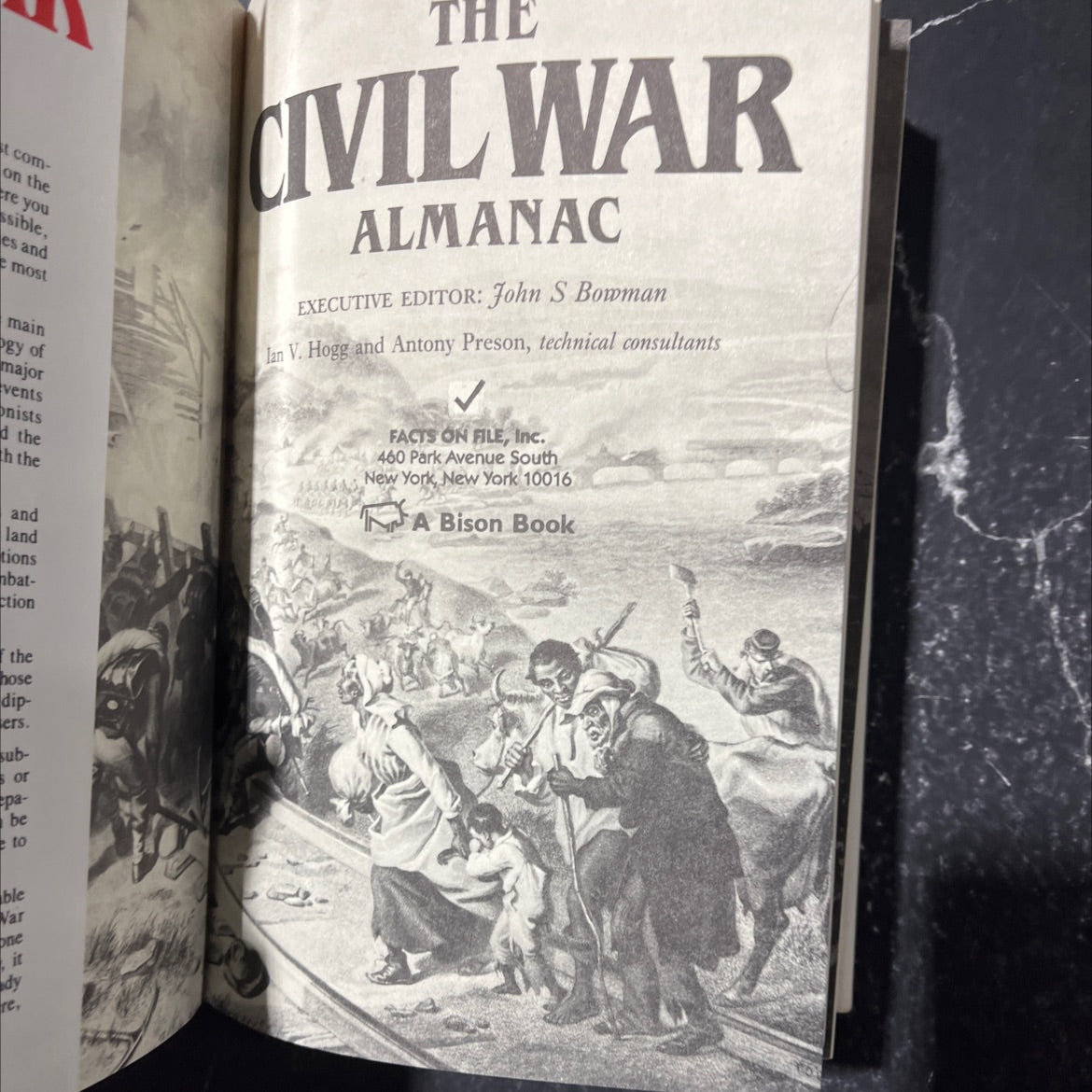 the civil war almanac book, by John S Bowman, 1982 Hardcover image 2