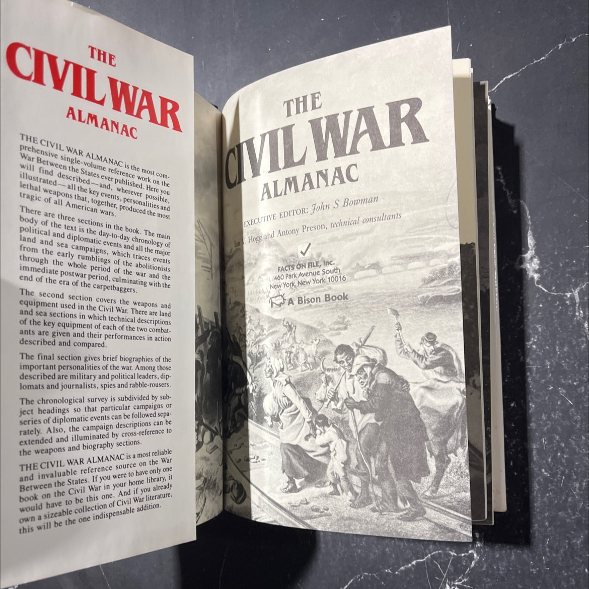 the civil war almanac book, by John S Bowman, 1982 Hardcover image 4