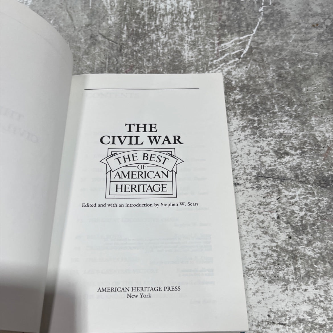 the civil war the best of american heritage book, by Stephen W. Sears, 1991 Hardcover image 2