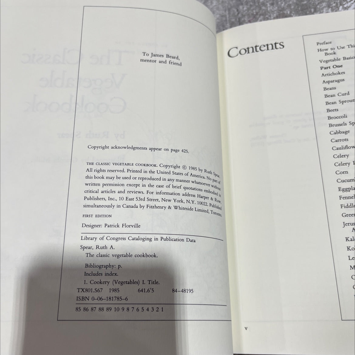 the classic vegetable cookbook book, by Ruth Spear, 1985 Hardcover image 3