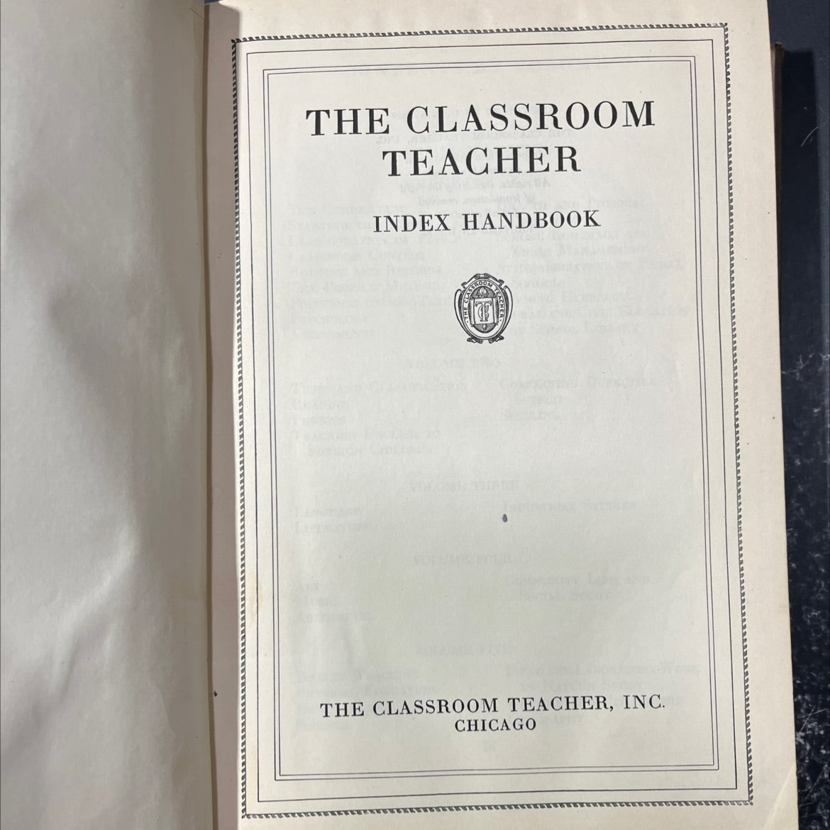 the classroom teacher index handbook book, by unknown, 1929 Hardcover image 2