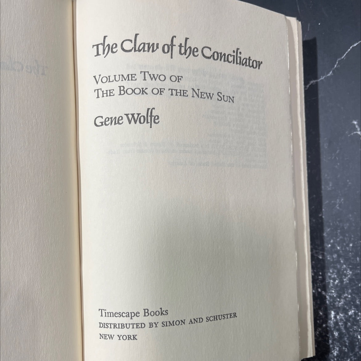 the claw of the conciliator volume two of the book of the new sun book, by Gene Wolfe, 1981 Hardcover image 2