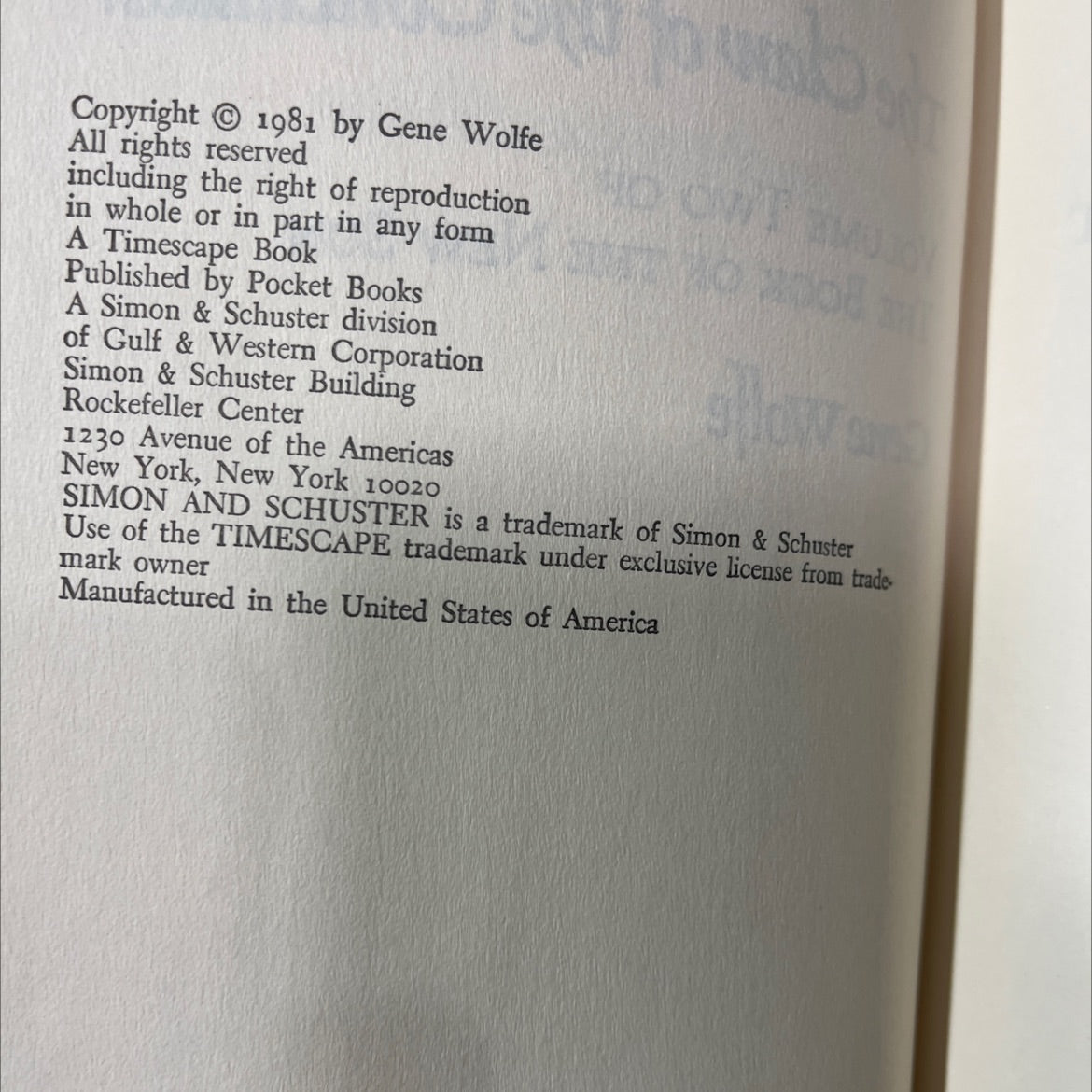 the claw of the conciliator volume two of the book of the new sun book, by Gene Wolfe, 1981 Hardcover image 3