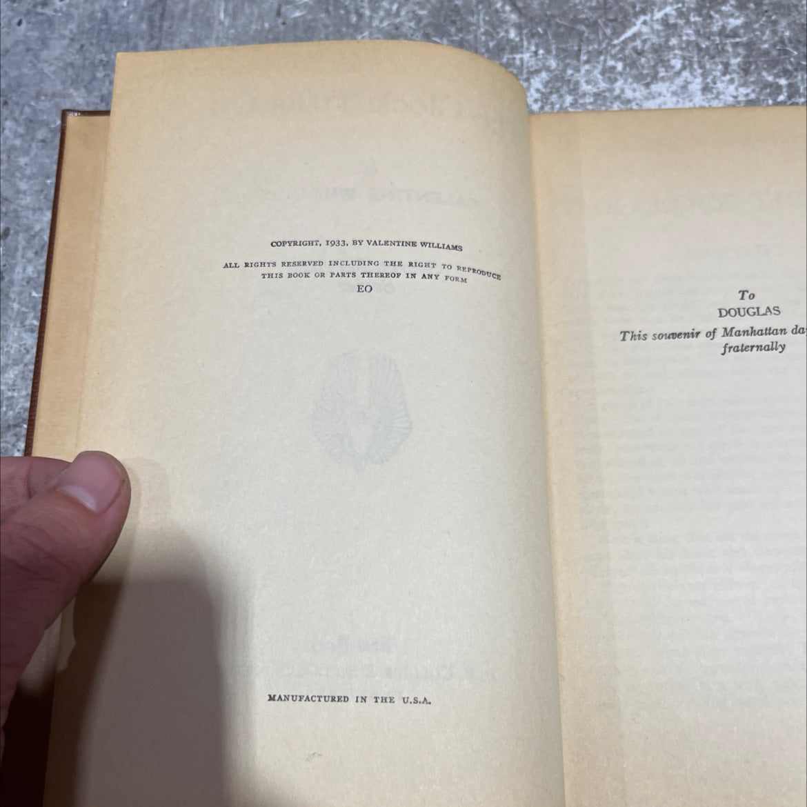 the clock ticks on book, by valentine williams, 1933 Hardcover image 3