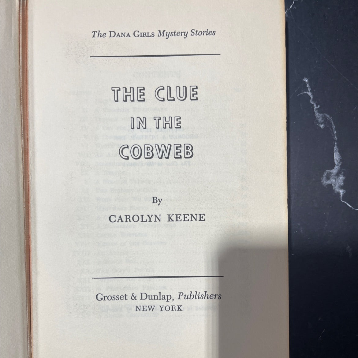 the clue in the cobweb book, by carolyn keene, 1939 Hardcover image 2