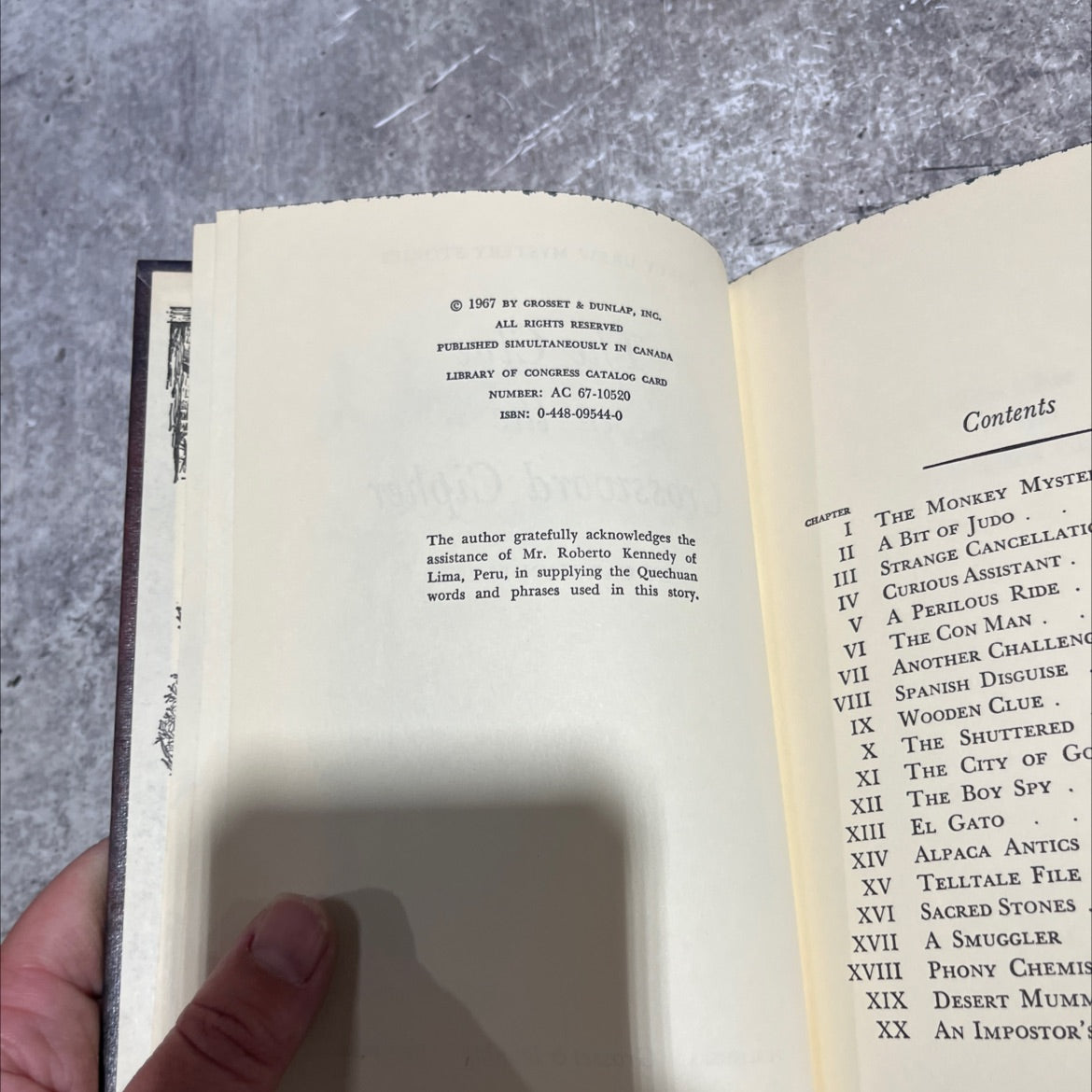 the clue in the crossword cipher book, by carolyn keene, 1967 Hardcover image 3