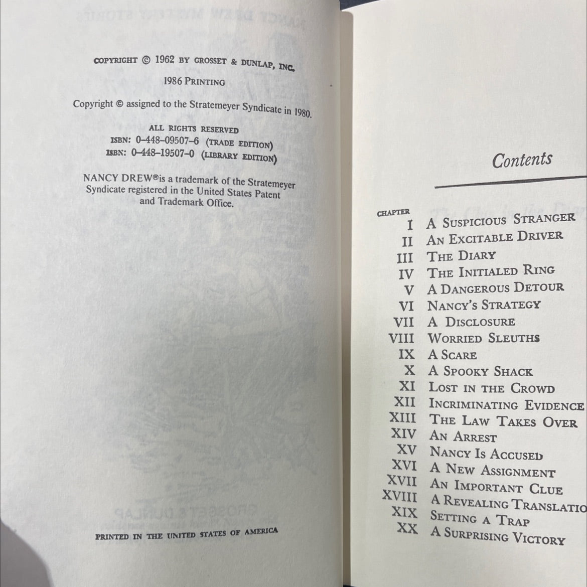 the clue in the diary book, by carolyn keene, 1986 Hardcover image 3
