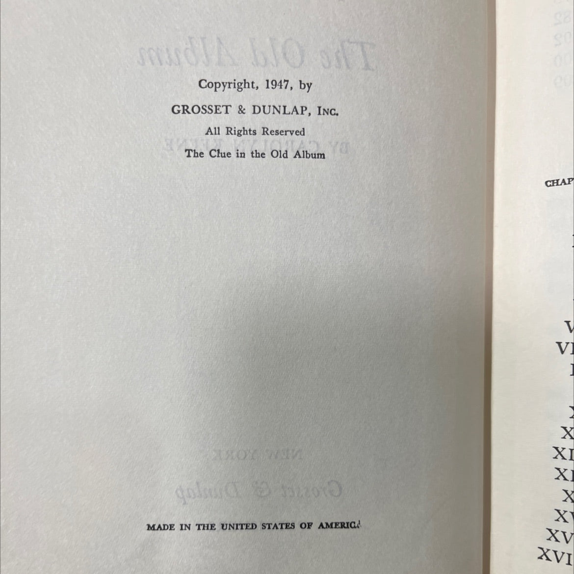 the clue in the old album book, by carolyn keene, 1947 Hardcover image 3