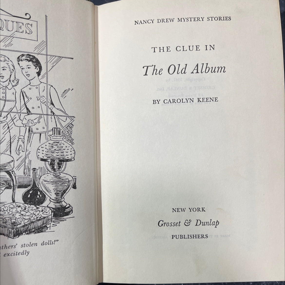 the clue in the old album book, by carolyn keene, 1947 Hardcover image 2