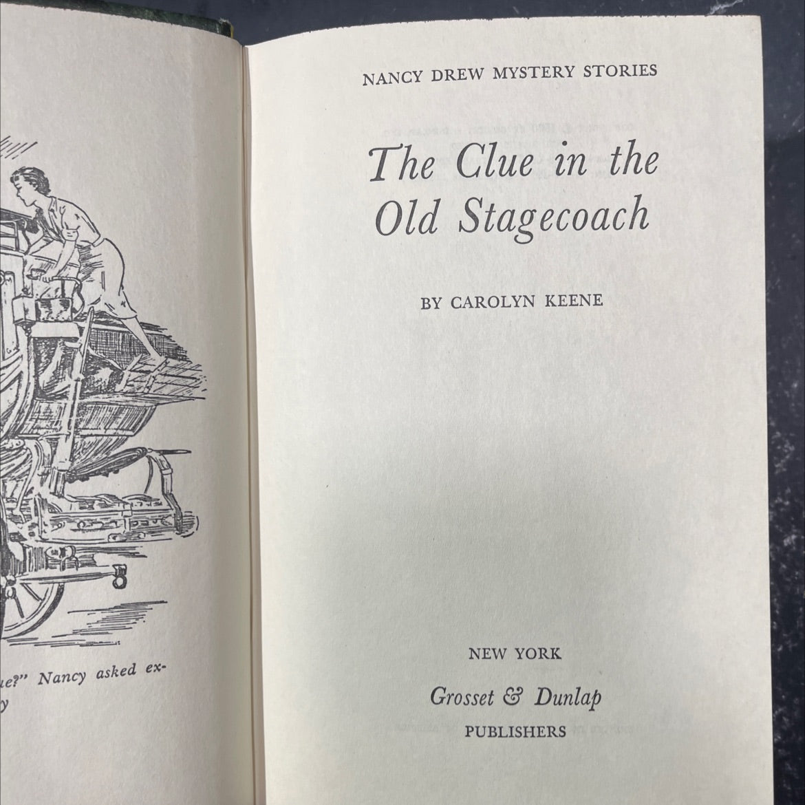the clue in the old stagecoach book, by carolyn keene, 1960 Hardcover image 2