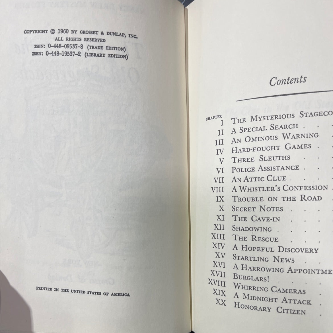 the clue in the old stagecoach book, by carolyn keene, 1960 Hardcover image 3