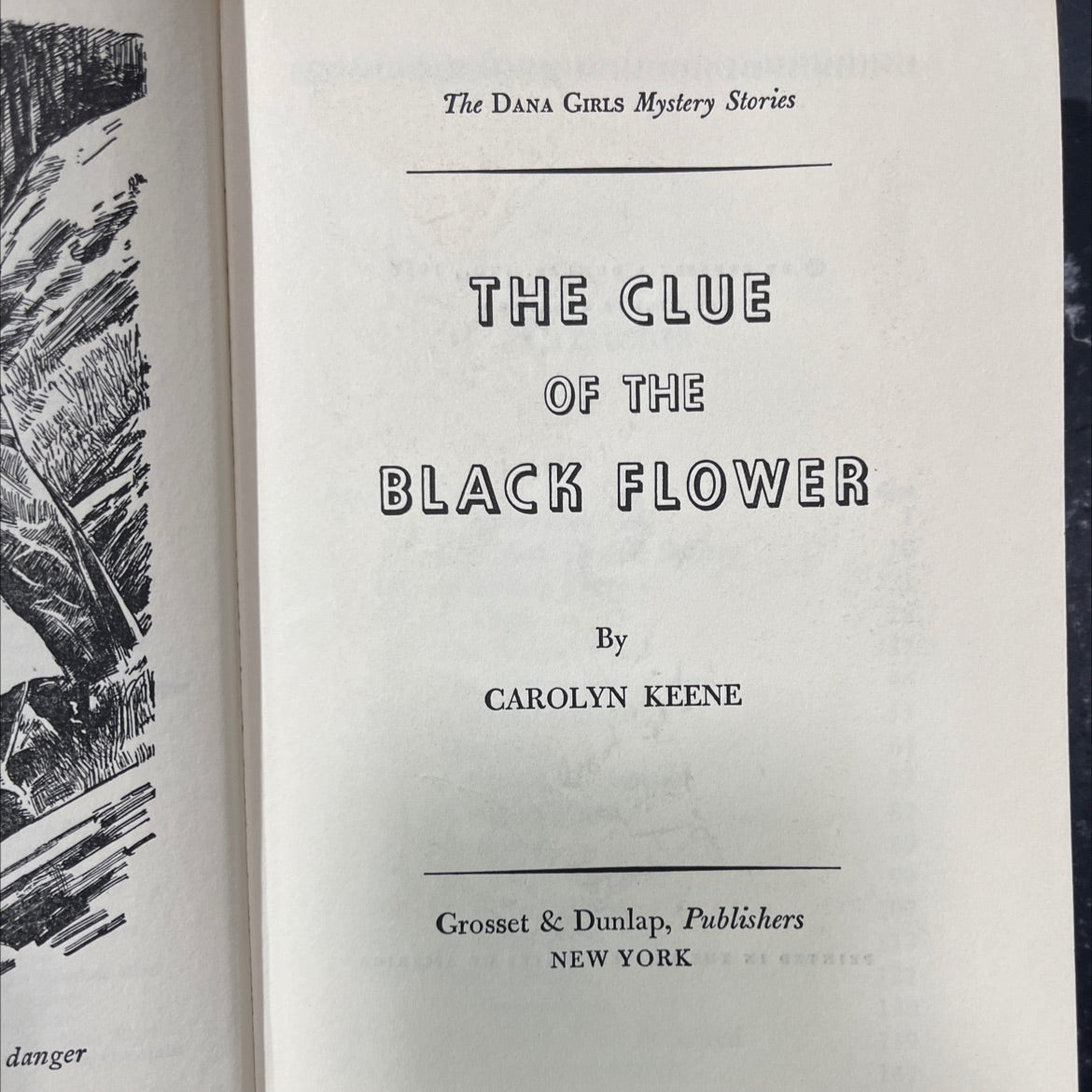 the clue of the black flower book, by carolyn keene, 1956 Hardcover image 2